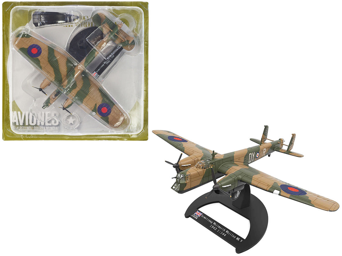 Armstrong Whitworth Whitley Mk.V Bomber Aircraft "No. 102 Squadron RAF Driffield" Royal Air Force (1940) "Planes of World War II" Series 1/144 Diecast Model Airplane by Luppa-0