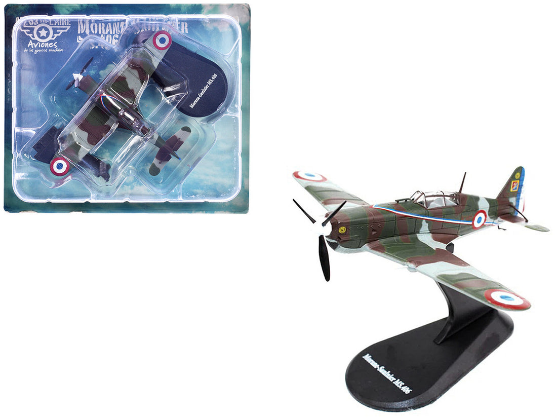 Morane-Saulnier MS.406 Fighter Aircraft "3/4 Escadrille GC II/3" Armee de l'Air (French Air Force) (1940) "Planes of World War II" Series 1/72 Diecast Model Airplane by Luppa-2