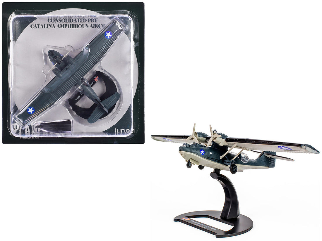 Consolidated PBY-5A Catalina Aircraft "Commander John S. McCain South Pacific Force Henderson Field Guadalcanal Island" United States Navy (1942) "Planes of World War II" Series 1/144 Diecast Model Airplane by Luppa-2