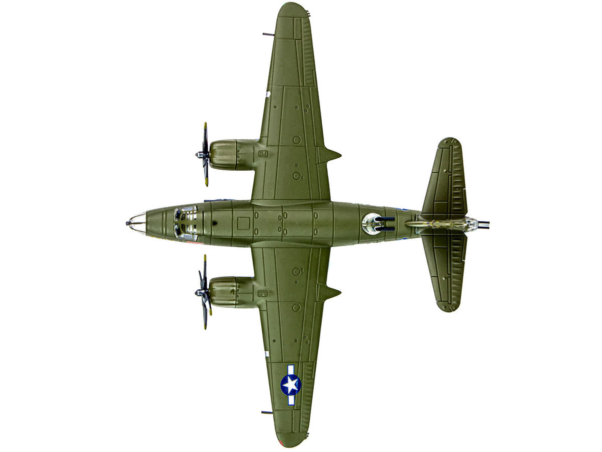 Martin B-26B Marauder Bomber Aircraft "QQQQ 556th Bomb Squadron 387th Bomb Group" United States Army Air Forces (1943) "Planes of World War II" Series 1/144 Diecast Model Airplane by Luppa-1