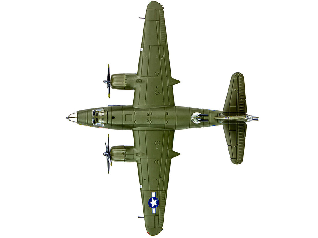 Martin B-26B Marauder Bomber Aircraft "QQQQ 556th Bomb Squadron 387th Bomb Group" United States Army Air Forces (1943) "Planes of World War II" Series 1/144 Diecast Model Airplane by Luppa-1