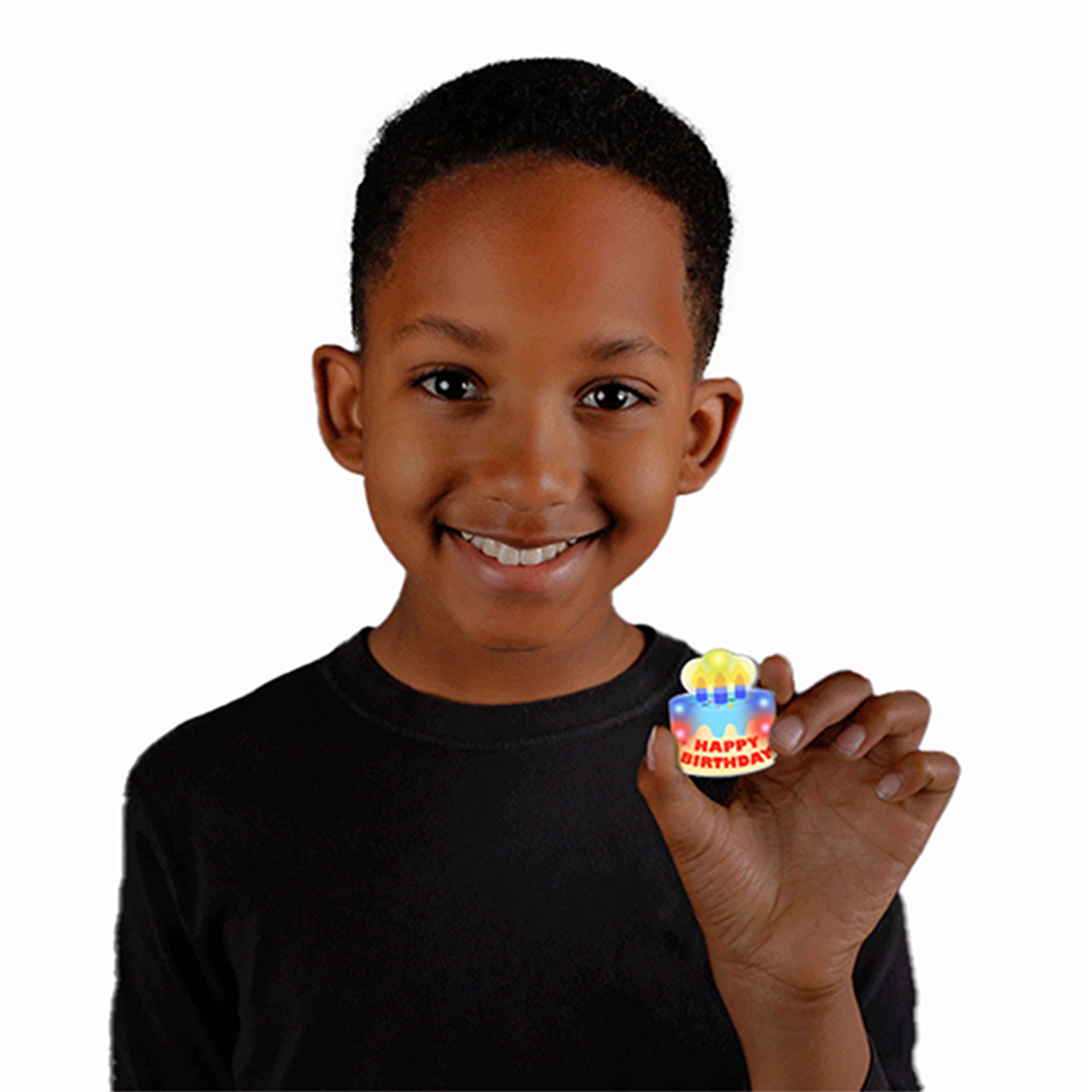 Blinking Light Up Happy Birthday Cake Body Light Pins-0