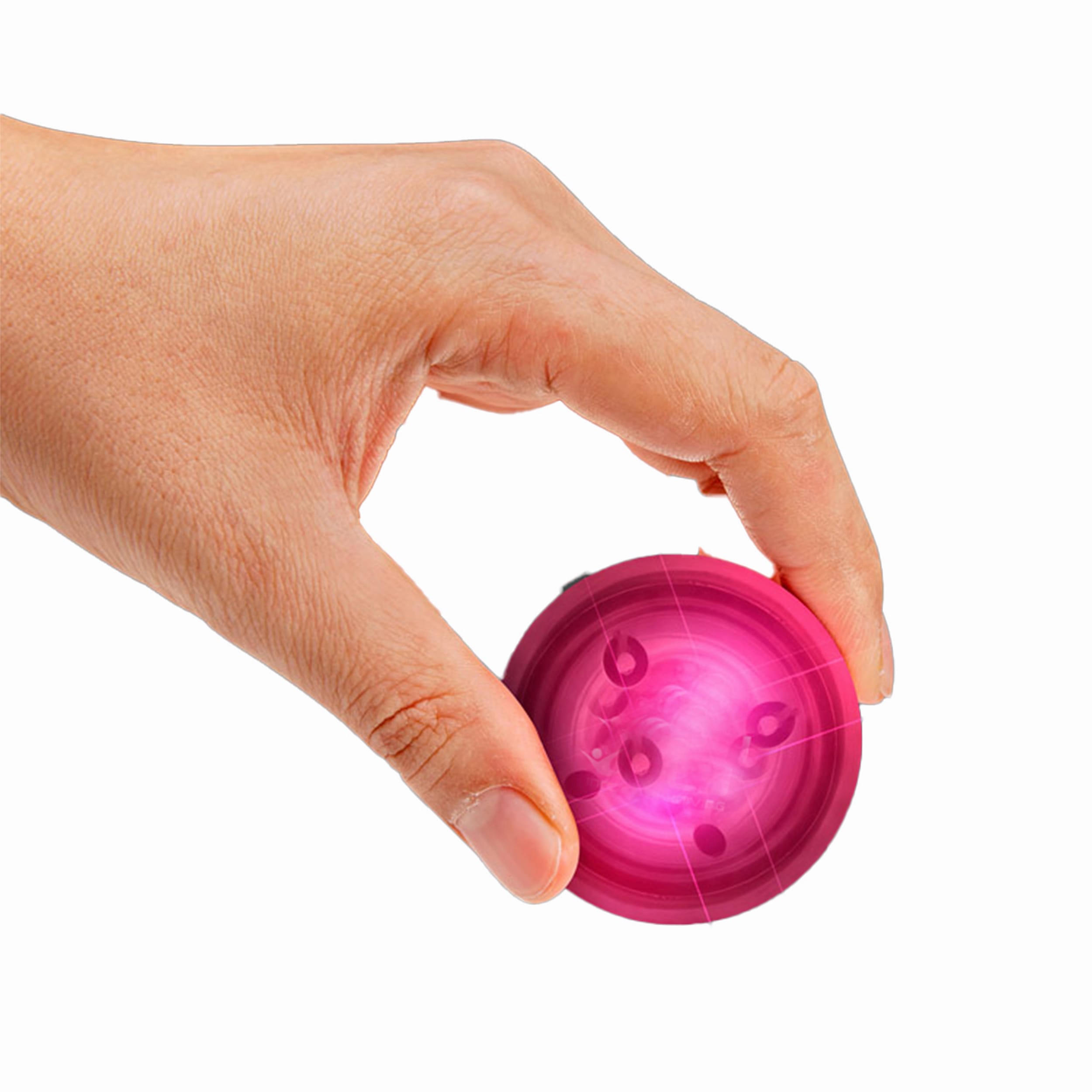 LED Impact Activated Bouncy Ball Pink-2