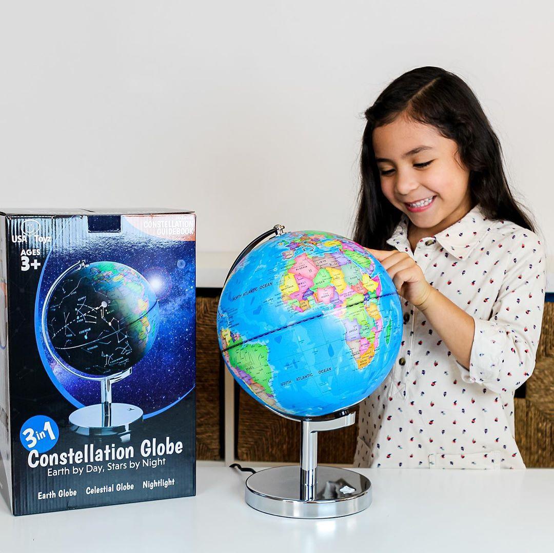 Illuminated Globe for Kids Learning - 9" Diameter by USA Toyz 3