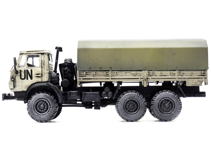 Kamaz 4310 Transport Truck Beige (Weathered) "United Nations" 1/72 Diecast Model by Legion-1