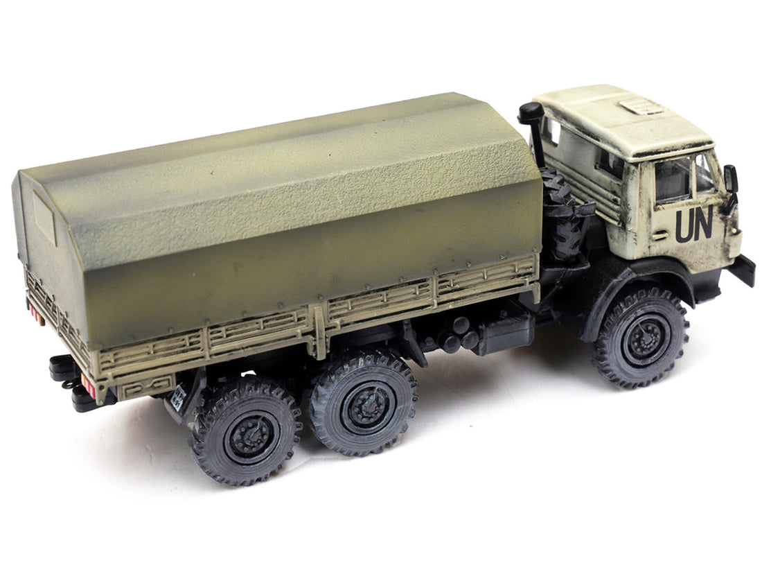 Kamaz 4310 Transport Truck Beige (Weathered) "United Nations" 1/72 Diecast Model by Legion-3