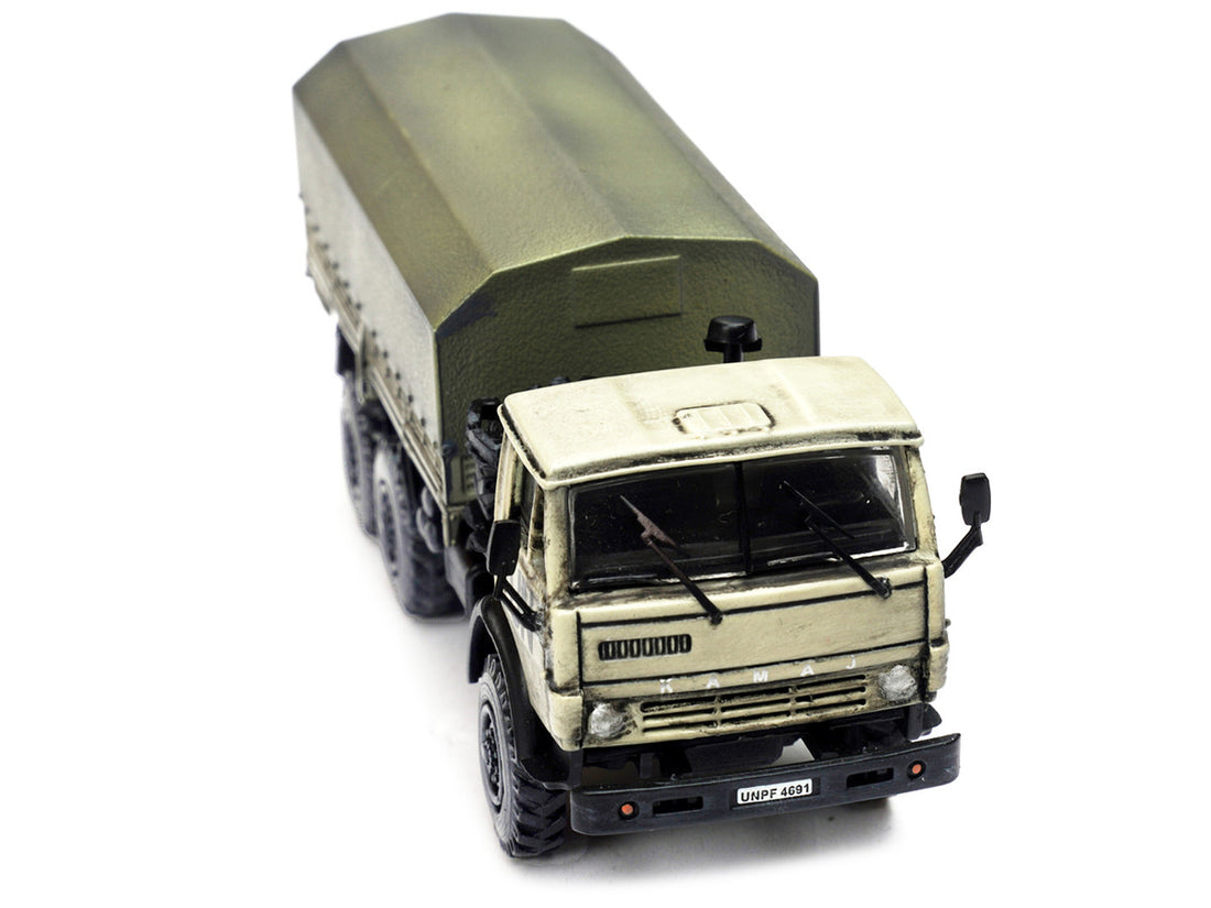 Kamaz 4310 Transport Truck Beige (Weathered) "United Nations" 1/72 Diecast Model by Legion-2