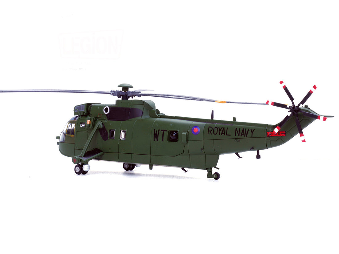 Westland Sea King HC.4 Helicopter "Green Livery 848 Naval Air Squadron Commando Helicopter Force Royal Naval Air Station Yeovilton Somerset" (2009) British Royal Navy 1/72 Diecast Model by Legion-2