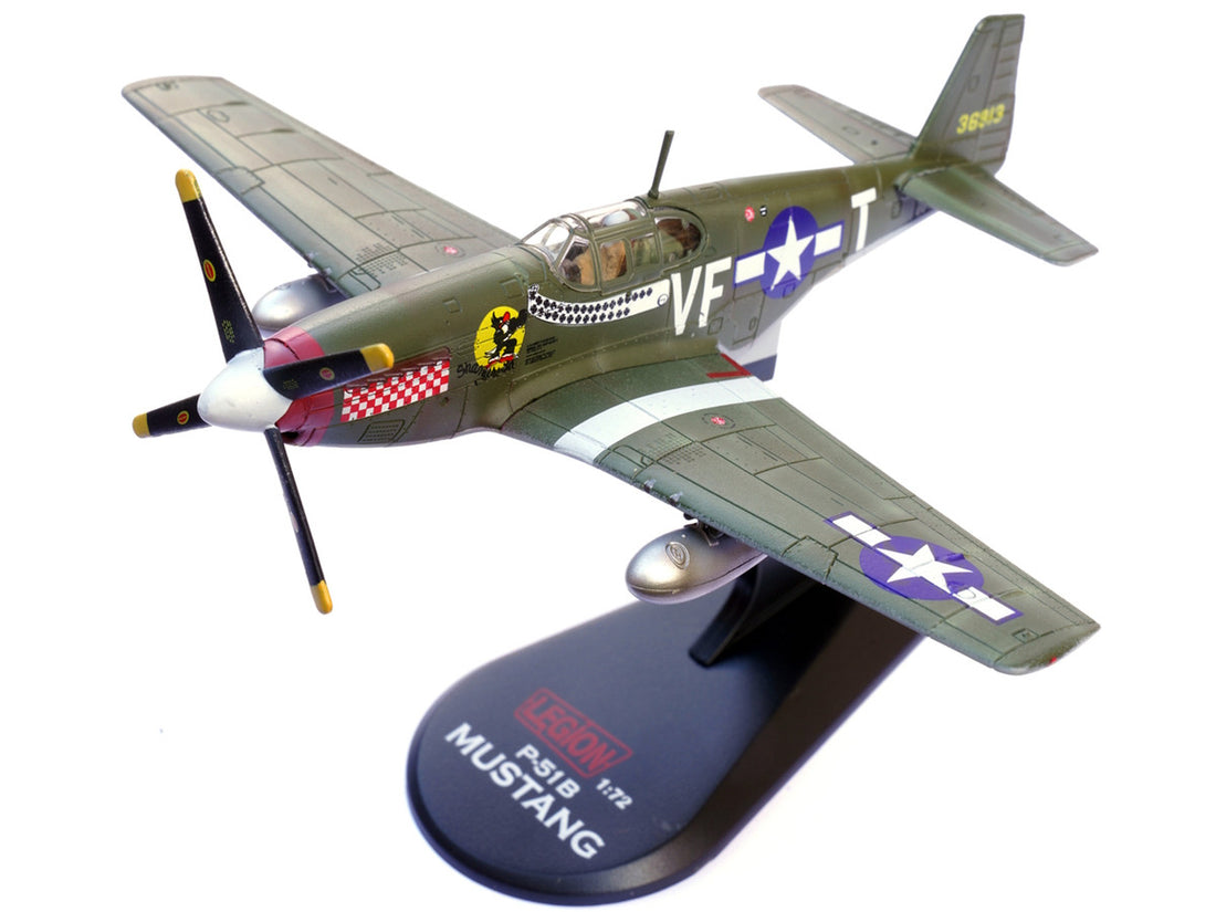 North American P-51B Mustang Aircraft "Shangri-La 336th Fighter Squadron 4th Fighter Group" (1944) United States Army Air Forces 1/72 Diecast Model Airplane by Legion-2