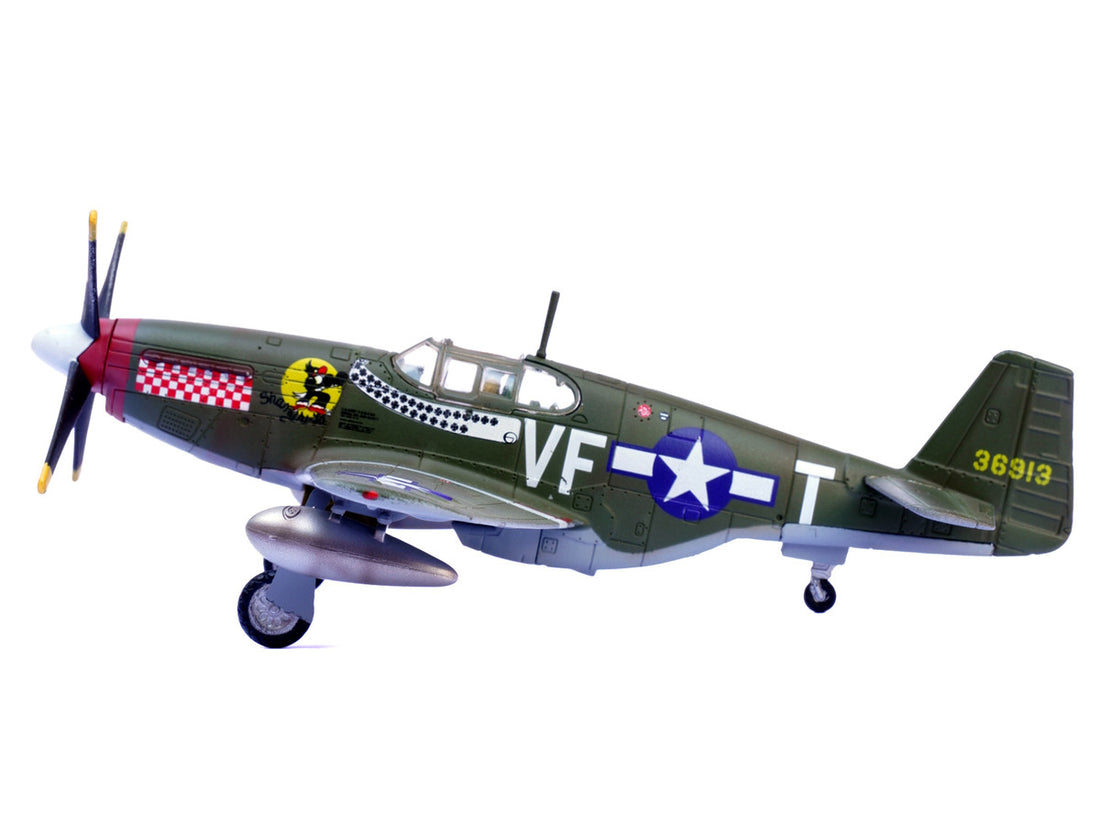 North American P-51B Mustang Aircraft "Shangri-La 336th Fighter Squadron 4th Fighter Group" (1944) United States Army Air Forces 1/72 Diecast Model Airplane by Legion-0