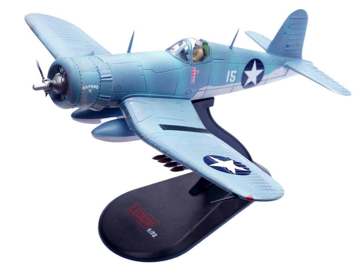 Vought F4U-1 Corsair Fighter Plane "Daphne 'C' 2nd Lt. James N. Cupp VMF-213 Hell Hawks Guadalcanal" (1943) United States Marines 1/72 Diecast Model Airplane by Legion-4