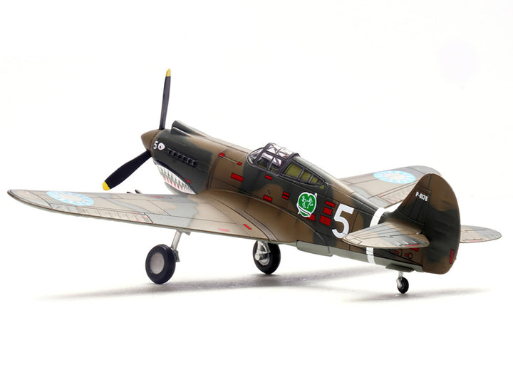 Curtiss P-40B/C Warhawk Fighter Aircraft "White 5 Charles Bond 1st Squadron Flying Tigers Chinese Air Force" (1942) 1st American Volunteer Group 1/72 Diecast Model Airplane by Legion-1