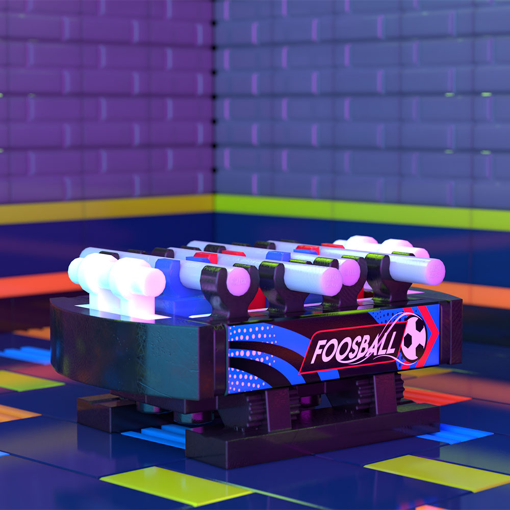 Foosball Table B3 Customs Arcade Building made using LEGO parts 2