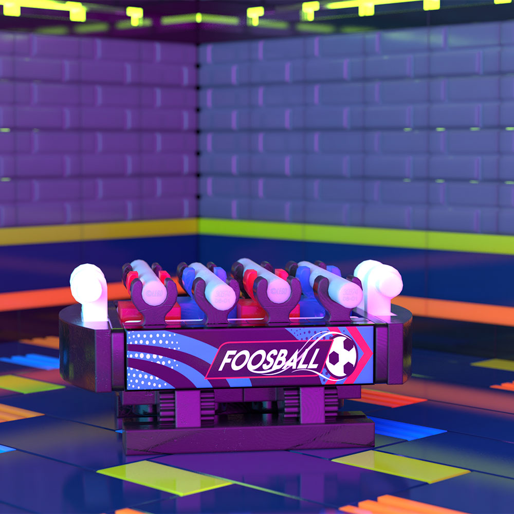 Foosball Table B3 Customs Arcade Building made using LEGO parts 3