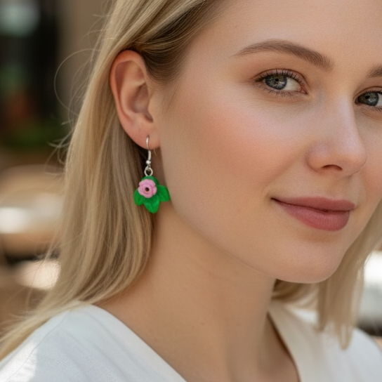 Flower Earrings from Lego Parts 2