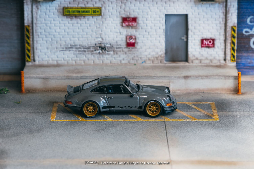 Porsche RWB Backdate Grey T64-046-GY 1:64 by Tarmac Works Side View