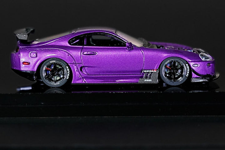 Toyota Supra JZA80 Limited to 199 Pcs + Bonus Gift Custom Pin 1:64 by YM Model Side View