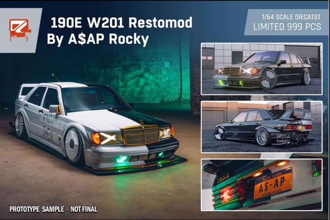 Mercedes-Benz 190E W201 Restomod AKA A$AP Rocky's Car 1:64 by DCM Multi View