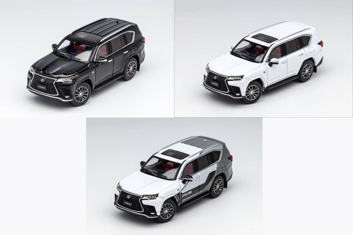 Lexus LX600 Sport BLACK / SPORT LATTE / WHITE 1:64 by GCD