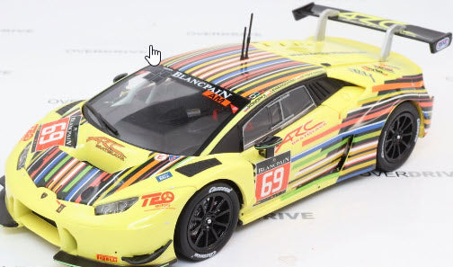 Lamborghini Huracan GT3 "ARC Bratislava, #69" Digital 1:32 Scale Slot Car by Carrera  Front and Side View