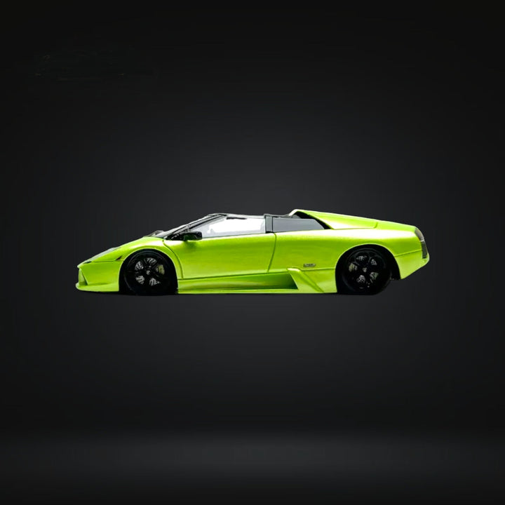 Lamborghini Murcielago Roadster Green 1:64 Resin by Cars' Lounge Side View