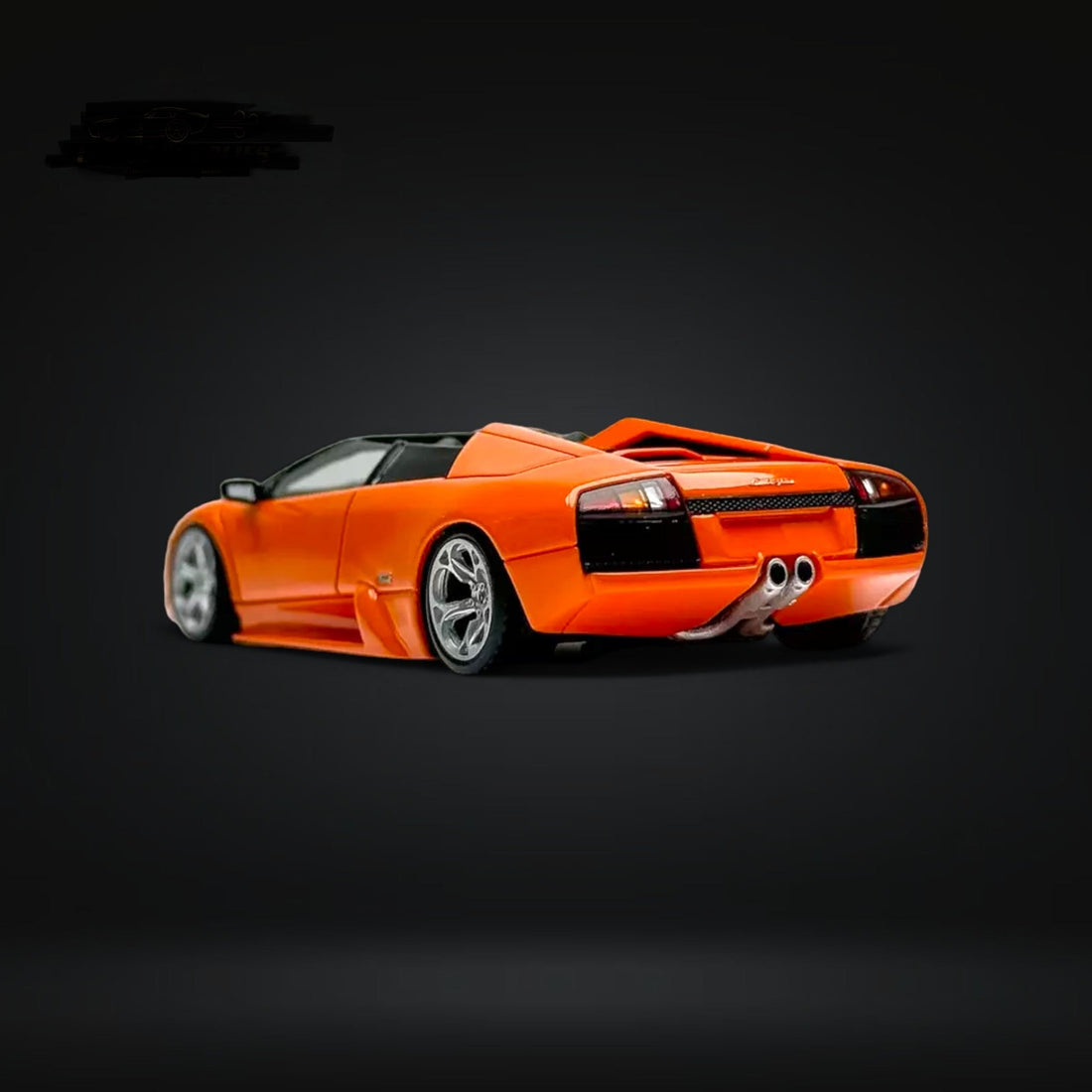 Lamborghini Murcielago Roadster Orange 1:64 Resin by Cars' Lounge Rear View