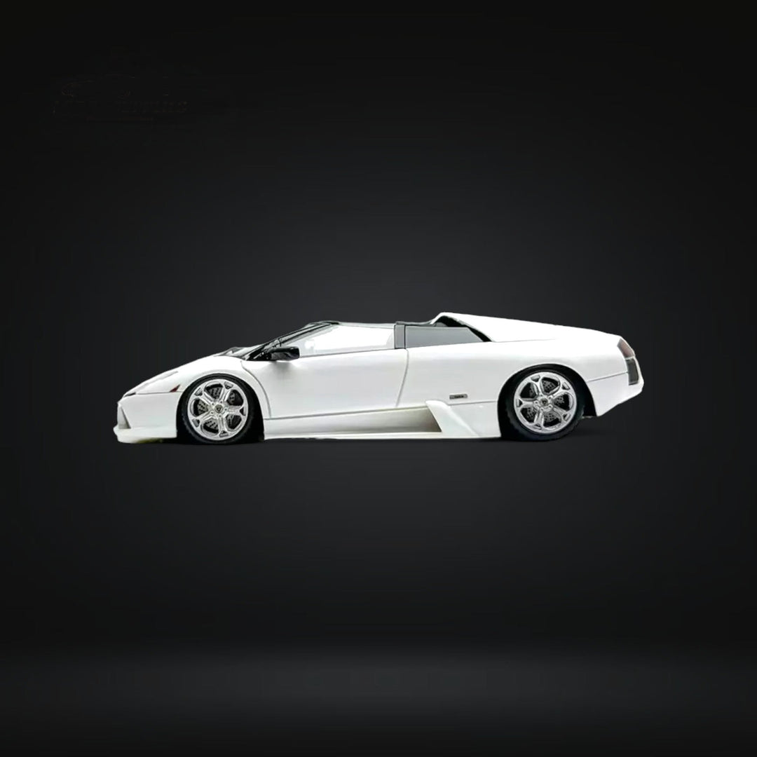 Lamborghini Murcielago Roadster White 1:64 Resin by Cars' Lounge Side View