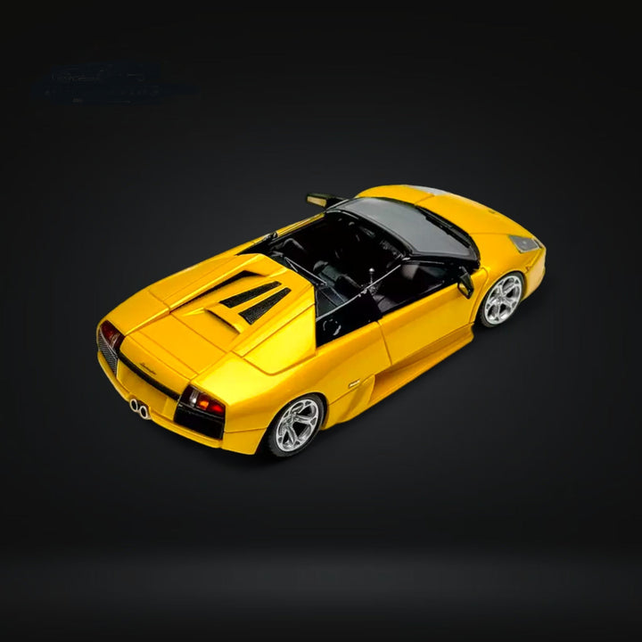 Lamborghini Murcielago Roadster Yellow 1:64 Resin by Cars' Lounge Top View