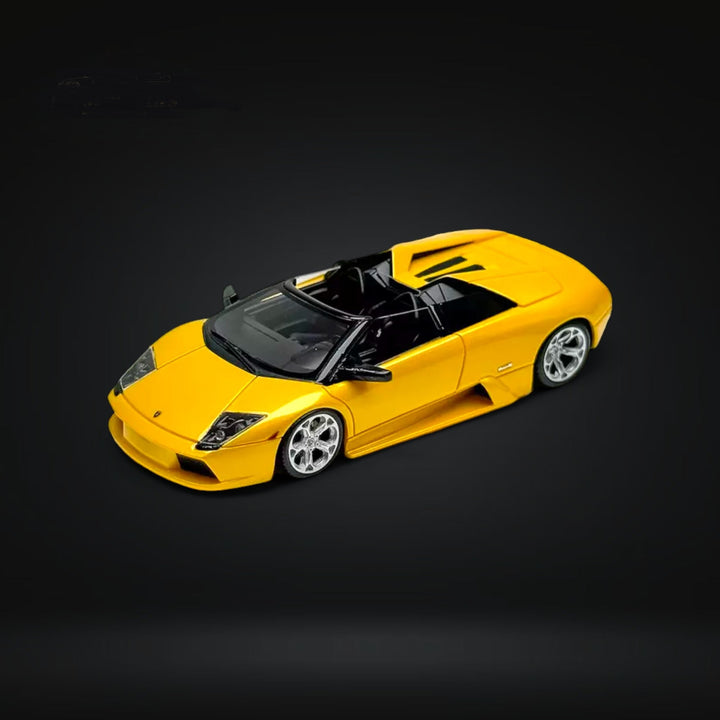 Lamborghini Murcielago Roadster Yellow 1:64 Resin by Cars' Lounge Left Front View