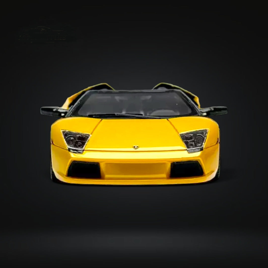 Lamborghini Murcielago Roadster Yellow 1:64 Resin by Cars' Lounge Front View