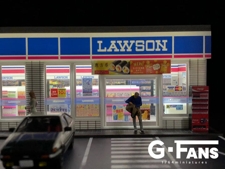Lawson Convenience Store Diorama Model 1:64 Scale by G-Fans Close Up