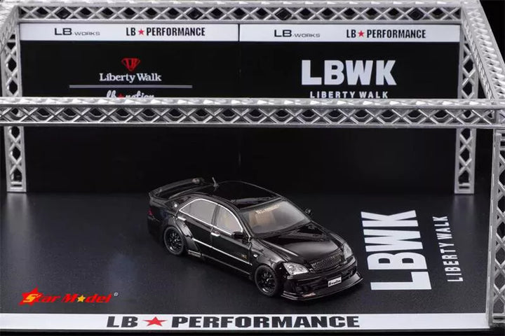 Toyota Liberty Walk Crown Mk12 LB Nation Presentation 1:64 Diecast Model Car Presentation View