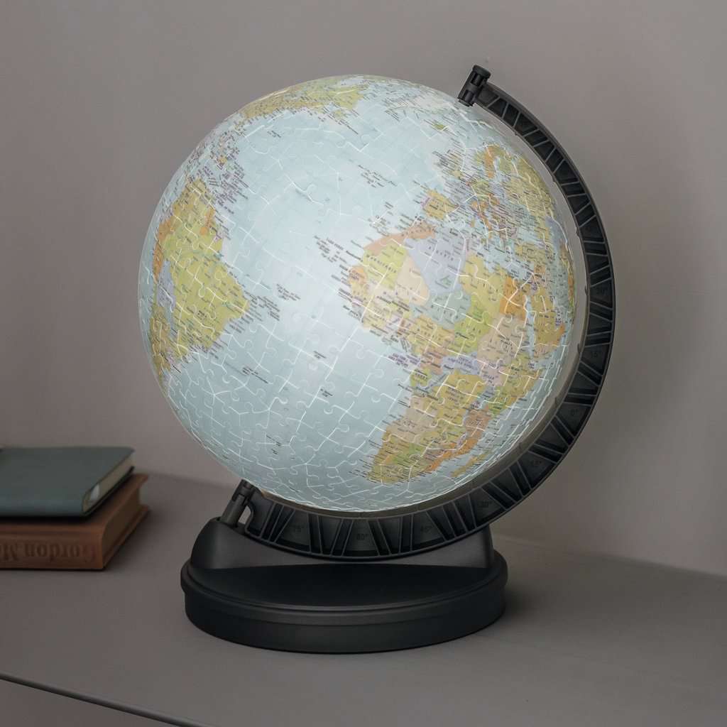 Light-Up Globe with Stand 548 Piece 3D Jigsaw Puzzle Ravensburger 8