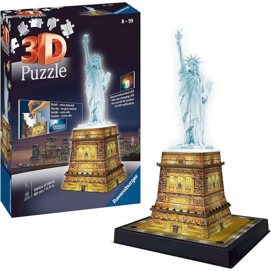 Light-Up Statue of Liberty 120 Piece 3D Jigsaw Puzzle Ravensburger 3