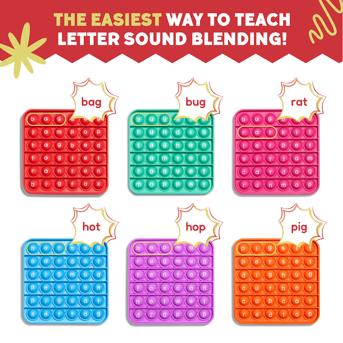 6 Extra CVC Fidget Mats (Word Pop) 3