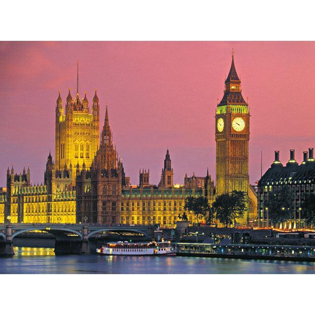 Clementoni London 500 Piece Jigsaw Puzzle featuring Big Ben, Houses of Parliament and Westminster along the River Thames - image