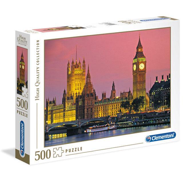 Clementoni London 500 Piece Jigsaw Puzzle featuring Big Ben, Houses of Parliament and Westminster along the River Thames