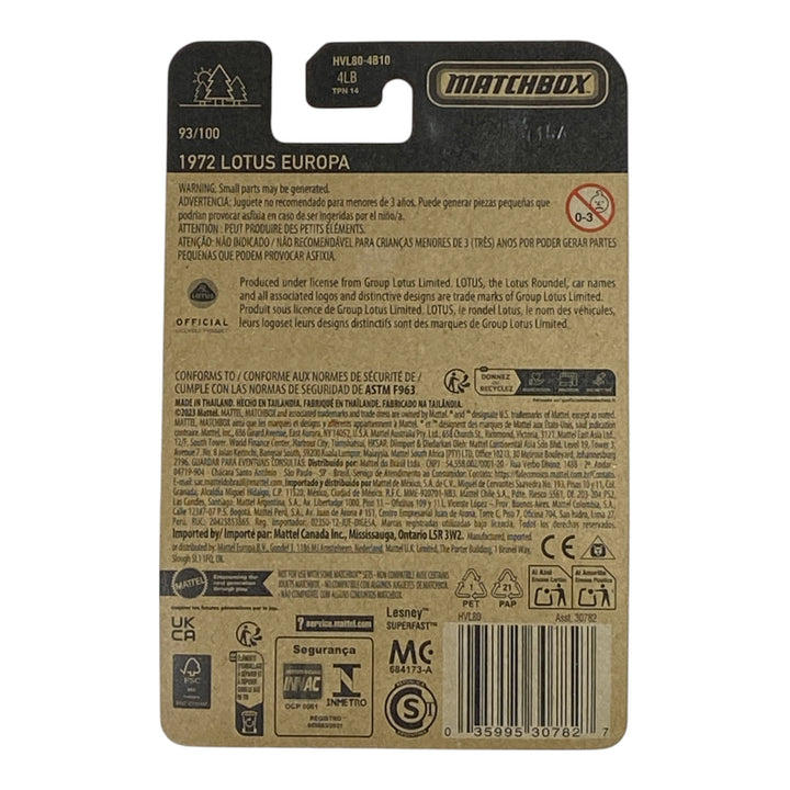 Matchbox 1972 Lotus Europa - Matchbox Series 93/100 2