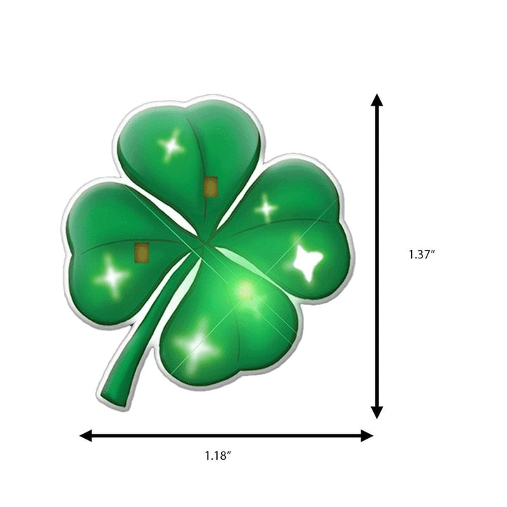 Four Leaf Clover Flashing Body Light Lapel Pins 2