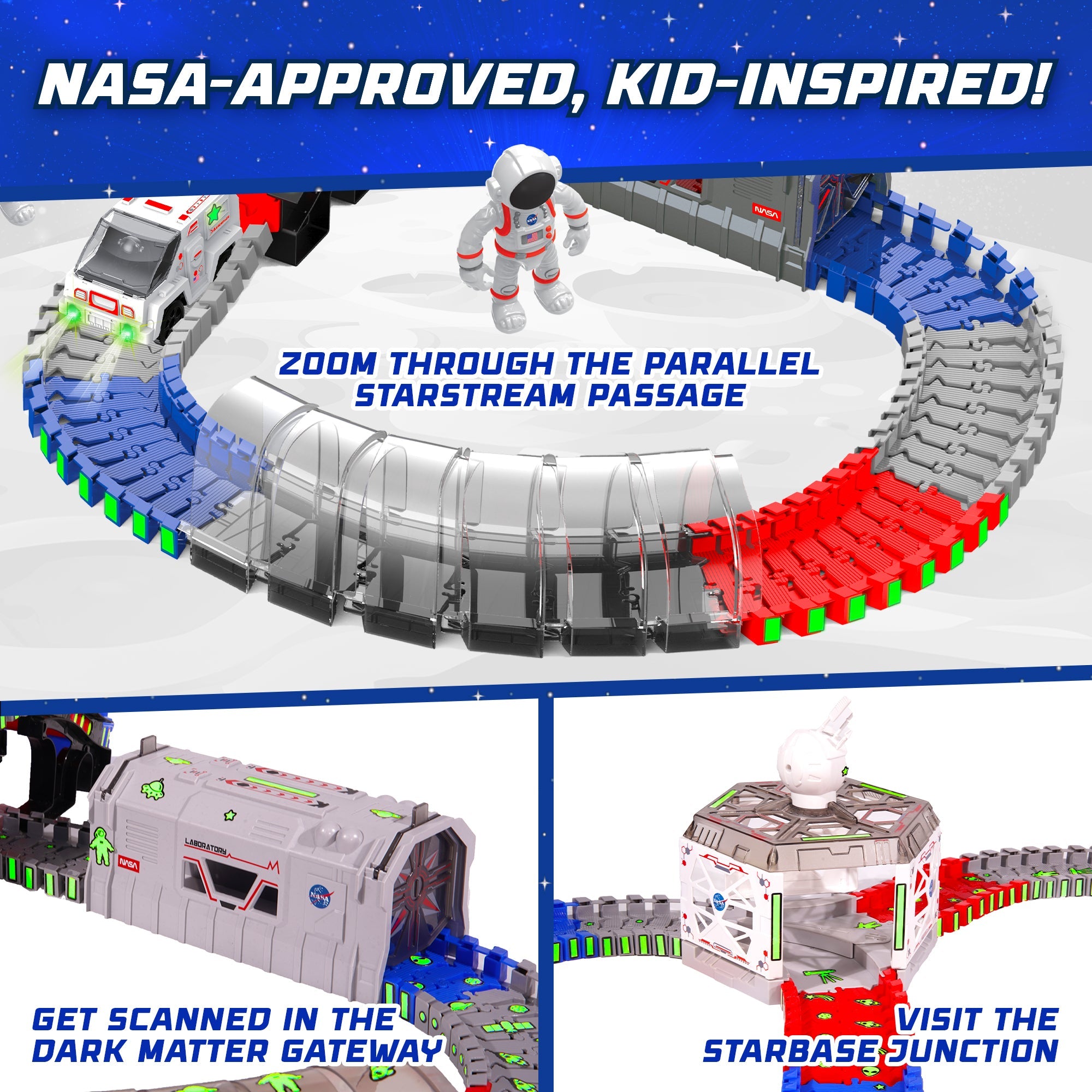 Lunar Loop NASA Space Tracks Playset 225 Pieces by USA Toyz 2