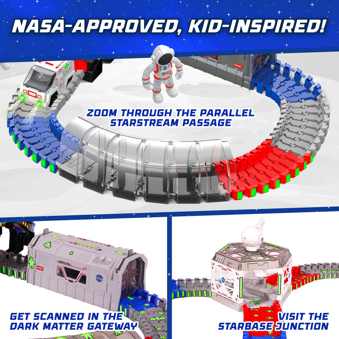 Lunar Loop NASA Space Tracks Playset 225 Pieces by USA Toyz 2