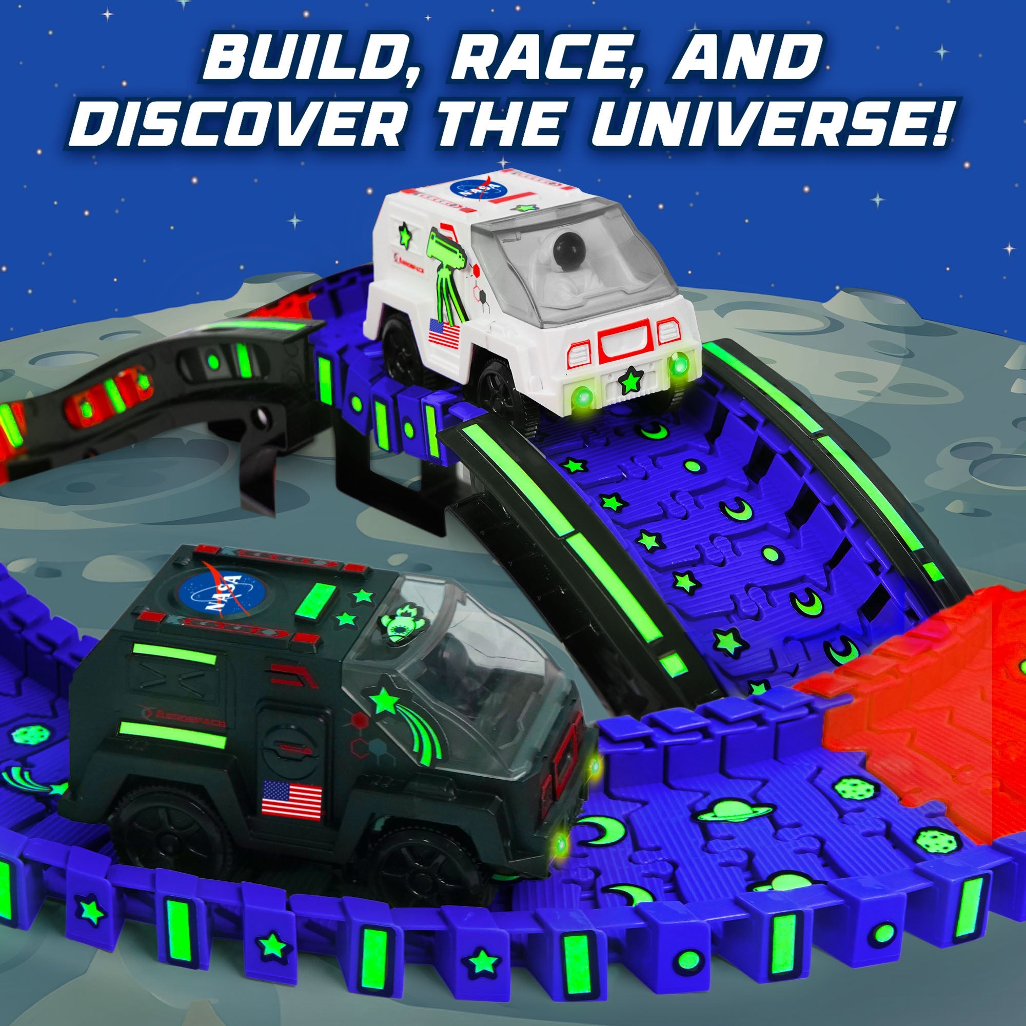 Lunar Loop NASA Space Tracks Playset 225 Pieces by USA Toyz 3