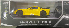 HST LUX Licensed Remote Control Car 1:24 Scale by HST Corvette C6-R Yellow