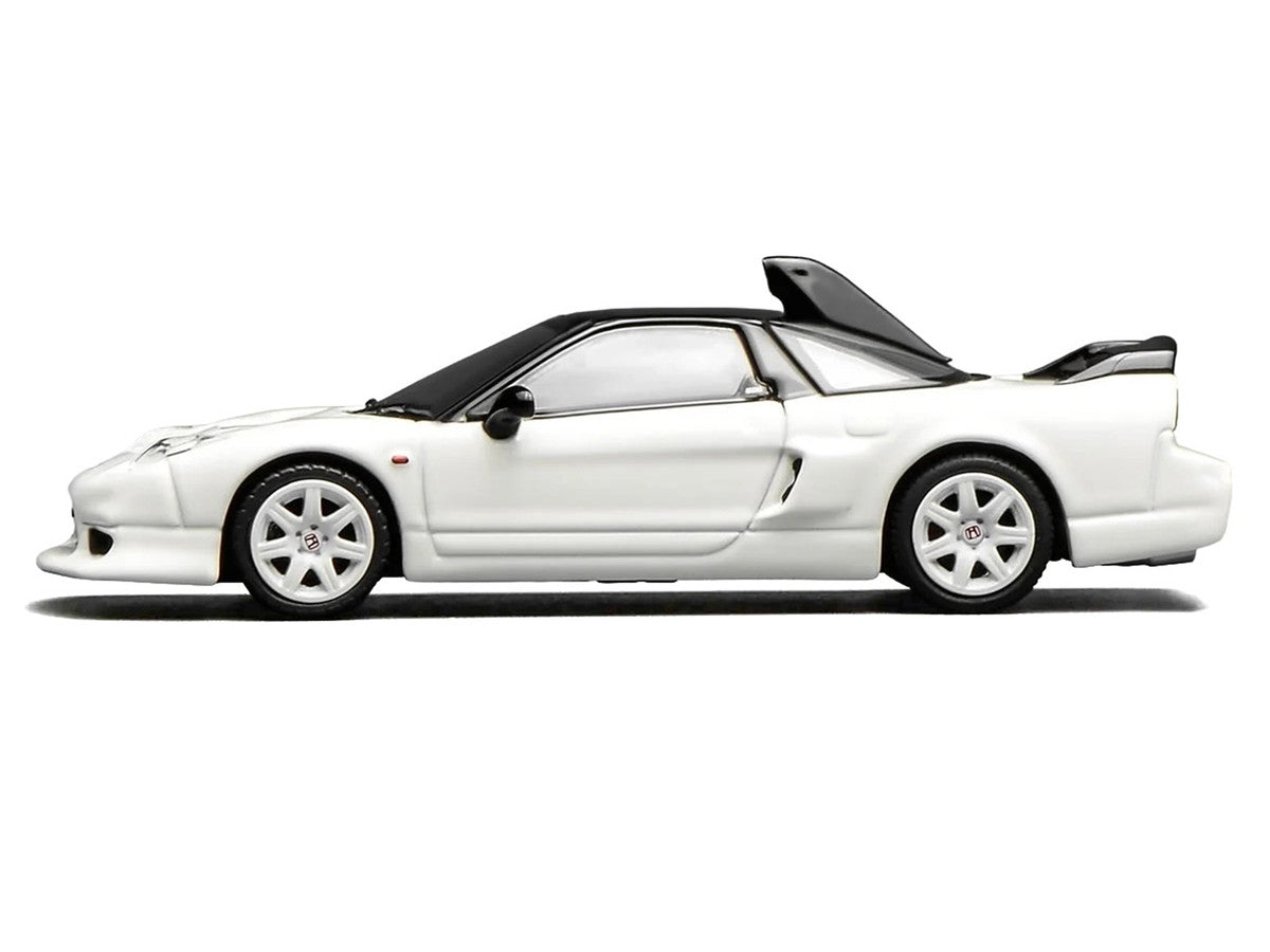 Honda NSX-R GT RHD (Right Hand Drive) Championship White with Black Top "Intern 64" Series 1/64 Diecast Model Car by MotorHelix-1