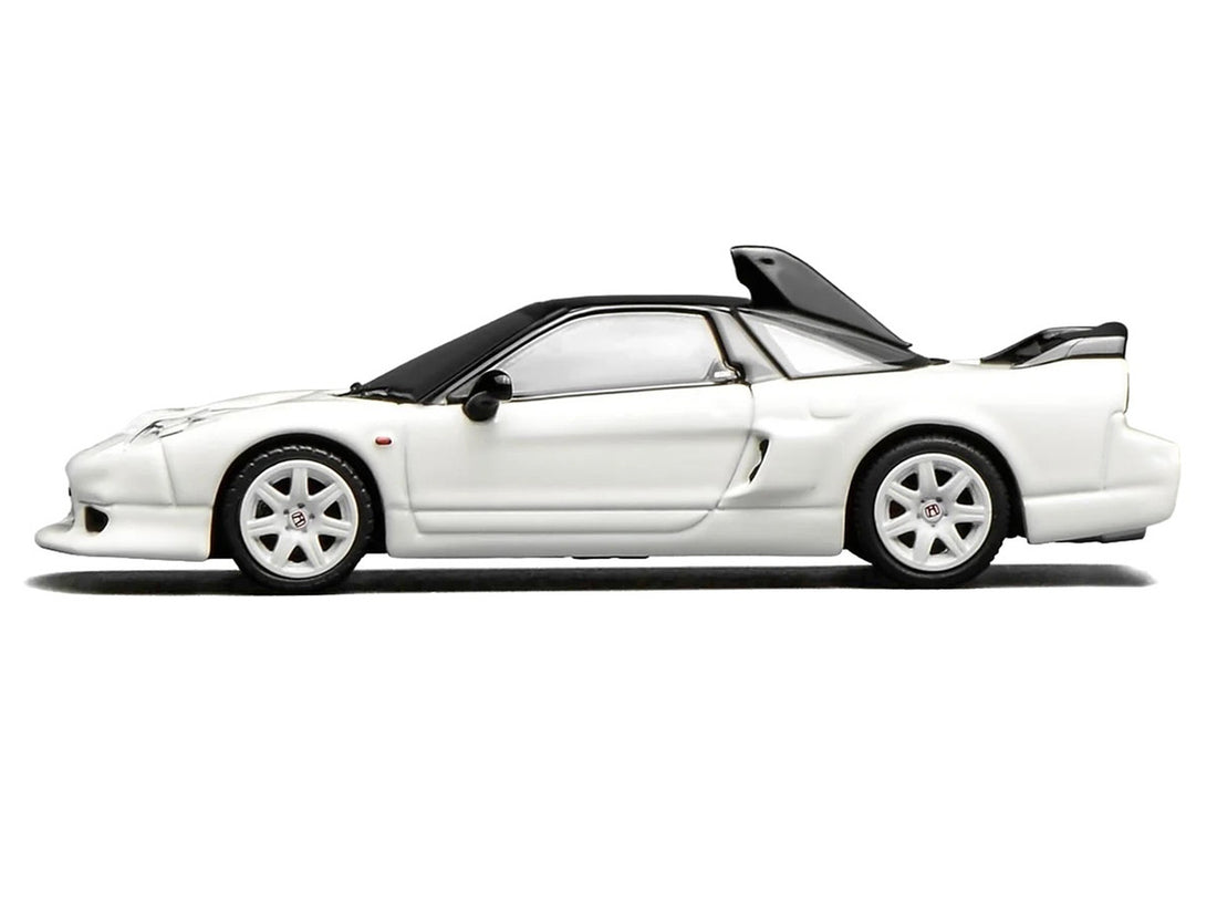 Honda NSX-R GT RHD (Right Hand Drive) Championship White with Black Top "Intern 64" Series 1/64 Diecast Model Car by MotorHelix-1