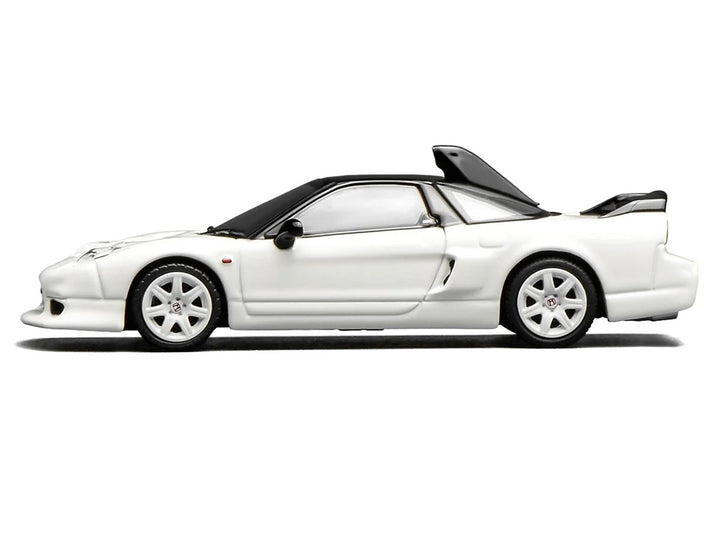 Honda NSX-R GT RHD (Right Hand Drive) Championship White with Black Top "Intern 64" Series 1/64 Diecast Model Car by MotorHelix-1