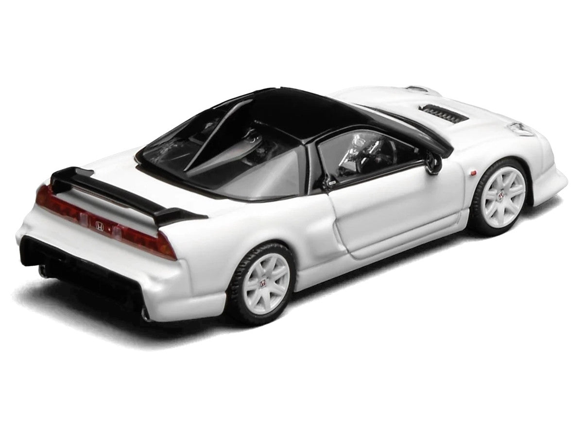 Honda NSX-R GT RHD (Right Hand Drive) Championship White with Black Top "Intern 64" Series 1/64 Diecast Model Car by MotorHelix-0