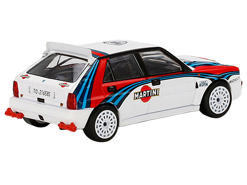 Lancia Delta HF Integrale Evoluzione White with Graphics "Martini Racing" 1/64 Diecast Model Car by Mini GT-2