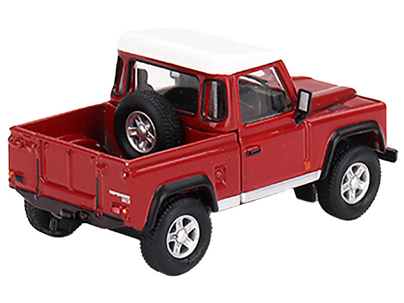 Land Rover Defender 90 Pickup Truck Masai Red Limited Edition to 1800 pieces Worldwide 1/64 Diecast Model Car by Mini GT-2