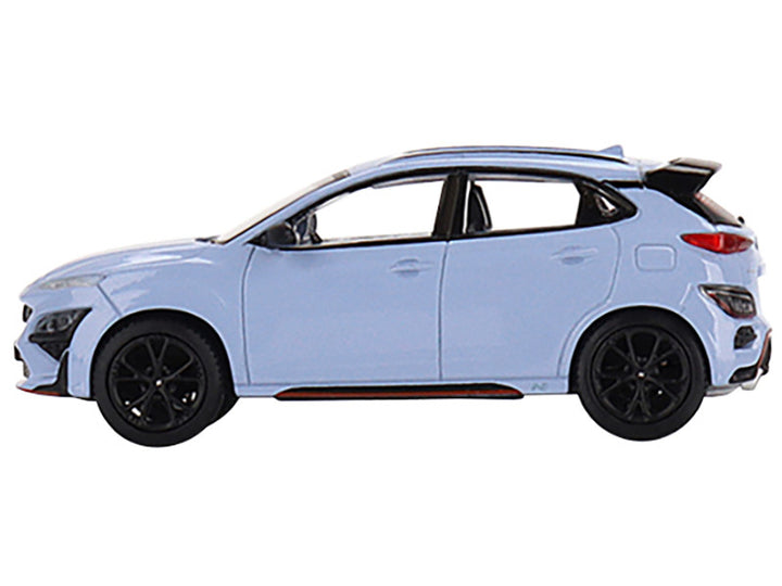 Hyundai Kona N Performance Light Blue Limited Edition to 1800 pieces Worldwide 1/64 Diecast Model Car by Mini GT-1